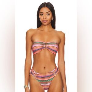 NWT PQ Swim Jetty Stripe Bikini Set Sz S